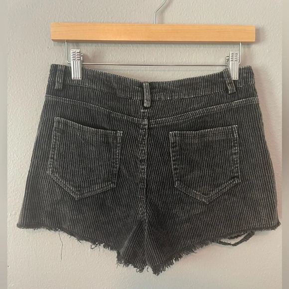 Judith March Womens High Rise Distressed Corduroy Shorts size S - Black - Picture 4 of 5